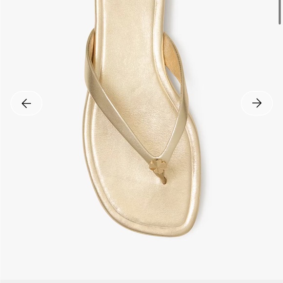 Kate Spade Metallic Gold Sandals Flip Flops size 7 - Picture 8 of 9